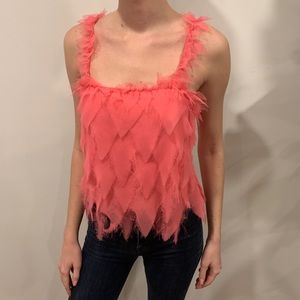Hot Pink Moschino Fringe Tank